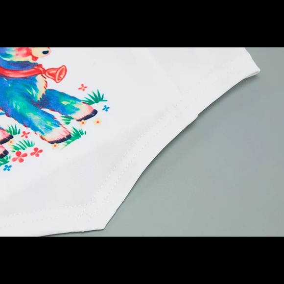 White baby deer cropped corset top - Picture 12 of 13